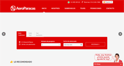 Desktop Screenshot of aeroparacas.com