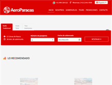 Tablet Screenshot of aeroparacas.com